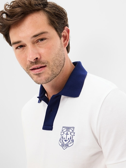 Image number 3 showing, Classic Fit Pique Graphic Polo