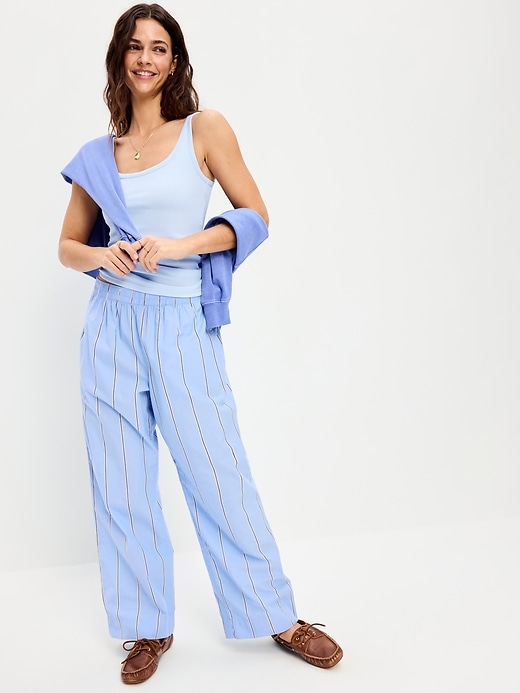 Image number 3 showing, First-Layer Ribbed Scoop-Neck Tank Top