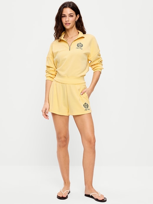 Image number 1 showing, High-Waisted Loose Logo Shorts -- 3-inch inseam
