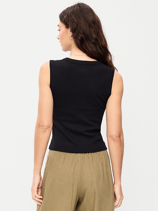 Image number 2 showing, Snug Crop V-Neck Tank Top