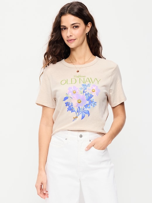 L'image numéro 1 présente T-shirt ras du cou à logo imprimé