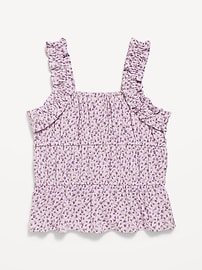 Image number 3 showing, Printed Sleeveless Ruffled Top for Girls