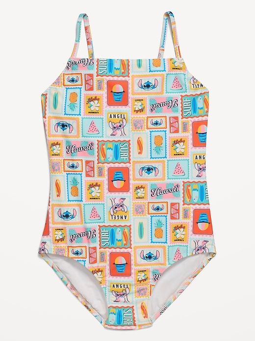 L'image numéro 1 présente Maillot de bain une-pièce à découpe au dos Stitch de Disney © pour fille