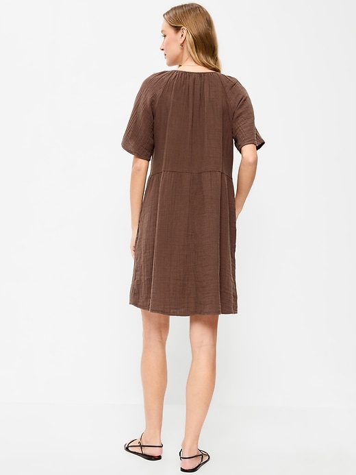 Image number 2 showing, Flutter-Sleeve Mini Swing Dress
