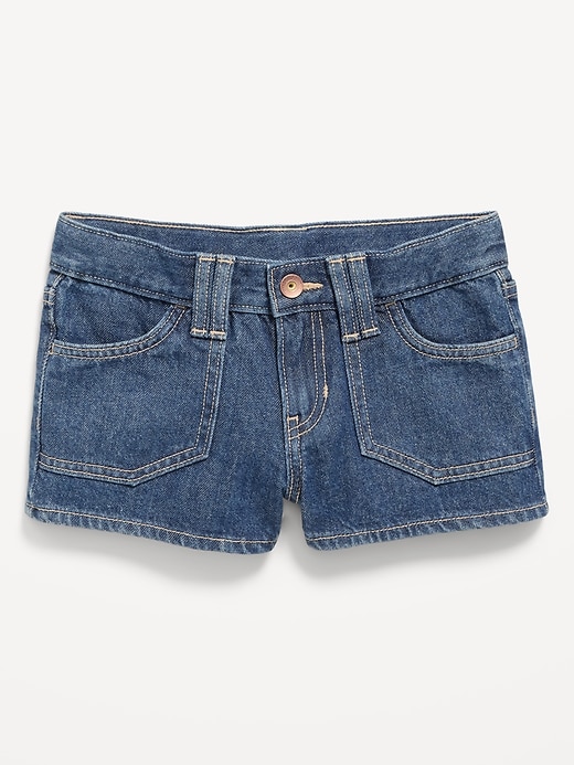 Image number 3 showing, Low-Rise Utility Jean Shorts for Girls