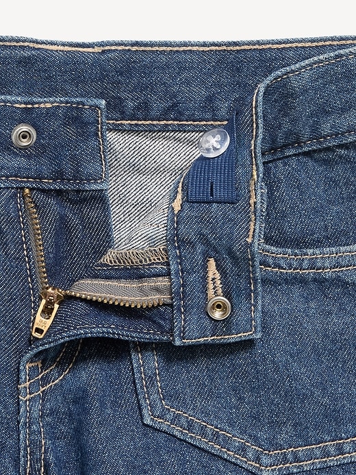 Image number 4 showing, Low-Rise Utility Jean Shorts for Girls