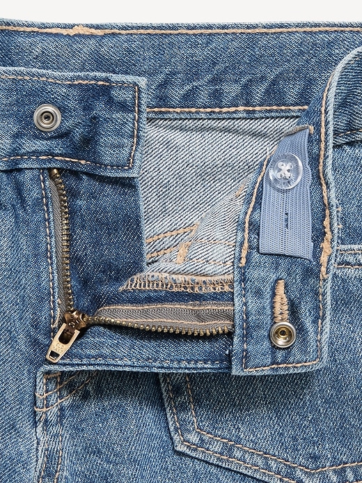 Image number 3 showing, Low-Rise Utility Jean Shorts for Girls