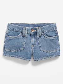 Image number 2 showing, Low-Rise Utility Jean Shorts for Girls