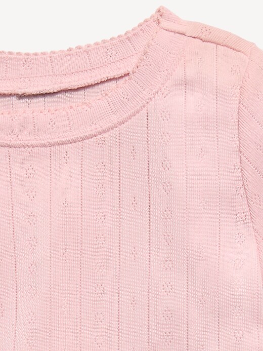 Image number 2 showing, Snug-Fit Pointelle-Knit Pajama Set for Toddler & Baby