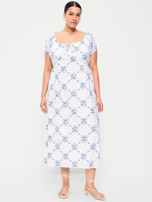 Image number 8 showing, Short-Sleeve Scoop-Neck Midi Dress