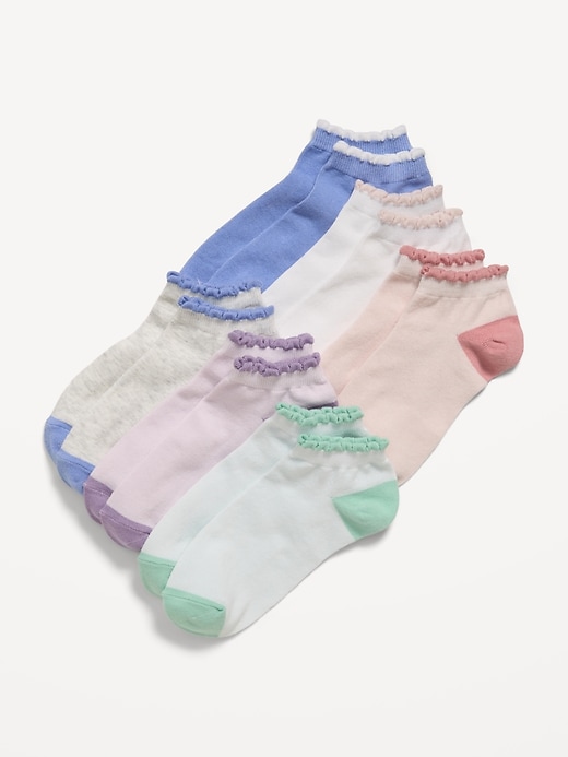 Image number 1 showing, Ankle Socks 6-Pack for Girls