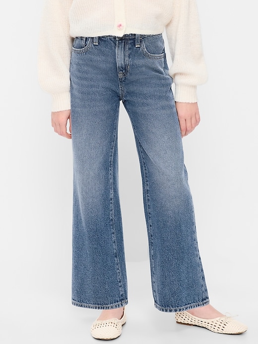 Image number 1 showing, Wow High-Waisted Baggy Wide-Leg Jeans for Girls