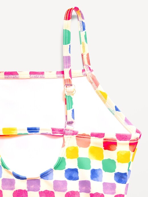 Image number 2 showing, Back Cutout One-Piece Swimsuit for Girls