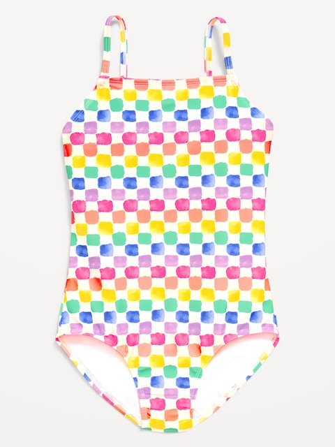 Back Cutout One-Piece Swimsuit for Girls