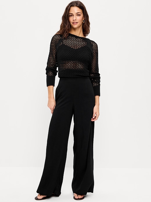 Image number 1 showing, High-Waisted Playa Wide-Leg Pants