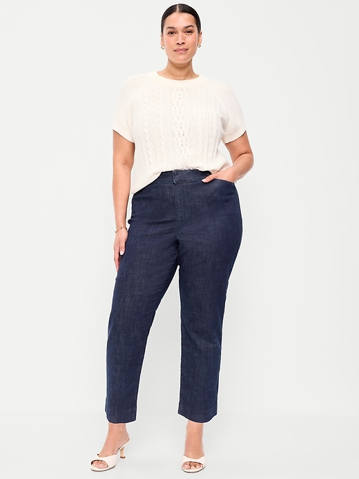 L'image numéro 7 présente Pantalon Pixie droit à taille haute