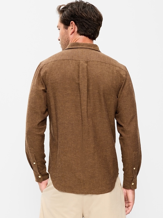 Image number 2 showing, Classic Fit Linen-Blend Shirt