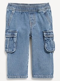 Image number 1 showing, Baggy Barrel-Leg Cargo Jeans for Baby