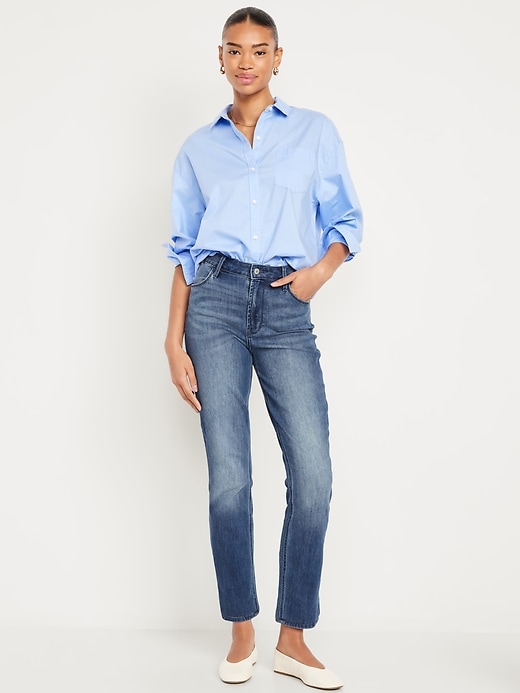 Image number 7 showing, High-Waisted Wow Straight Ankle Jeans