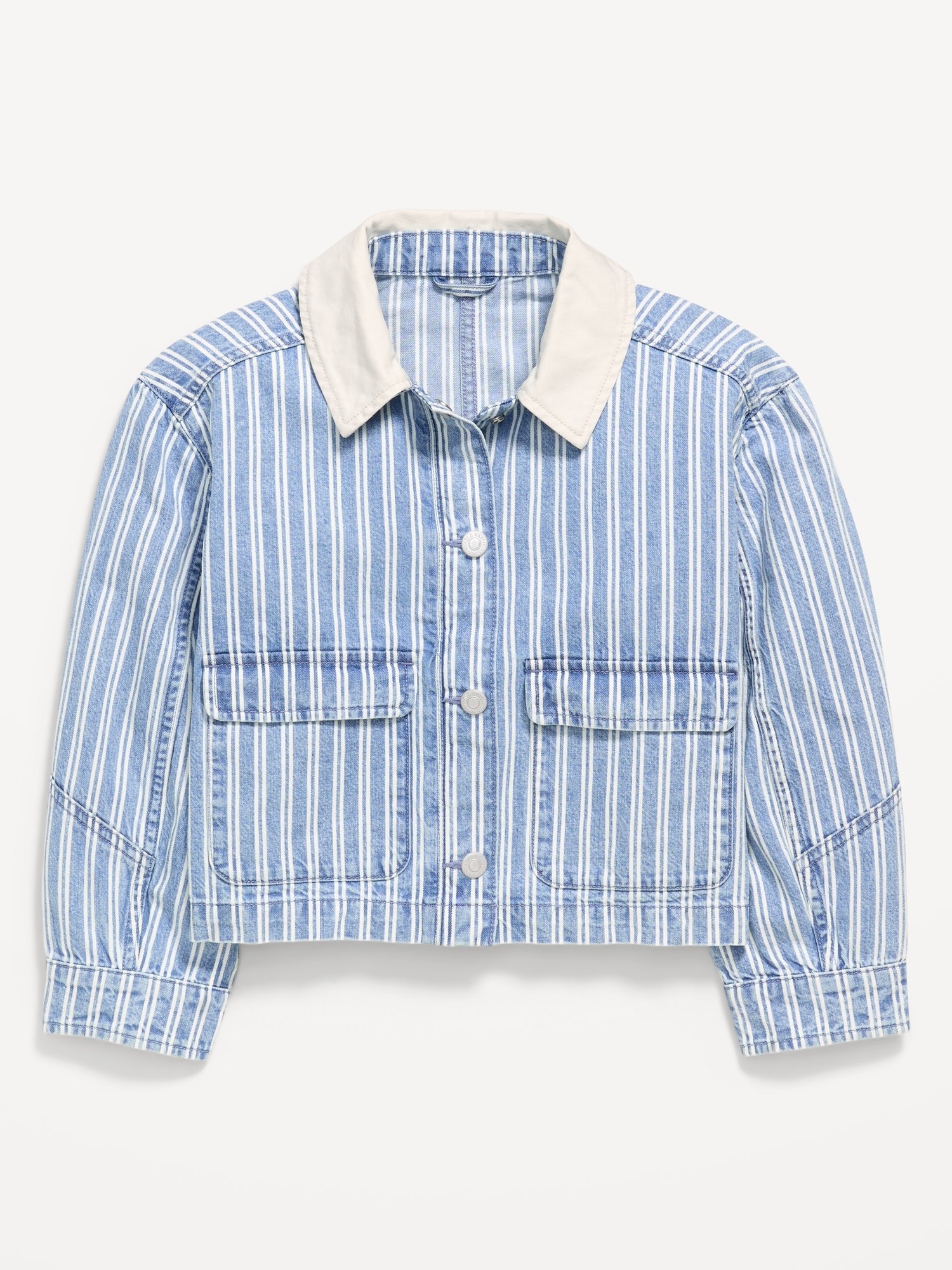 Cropped Utility Jean Barn Jacket for Girls