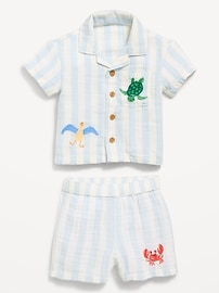 Image number 2 showing, Printed Double-Weave Shirt and Shorts Set for Baby