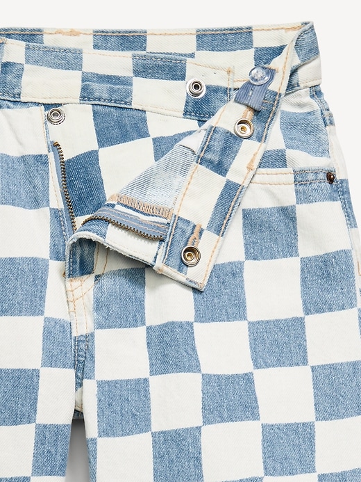 Image number 5 showing, Printed Baggy Crossover Jean Shorts for Girls