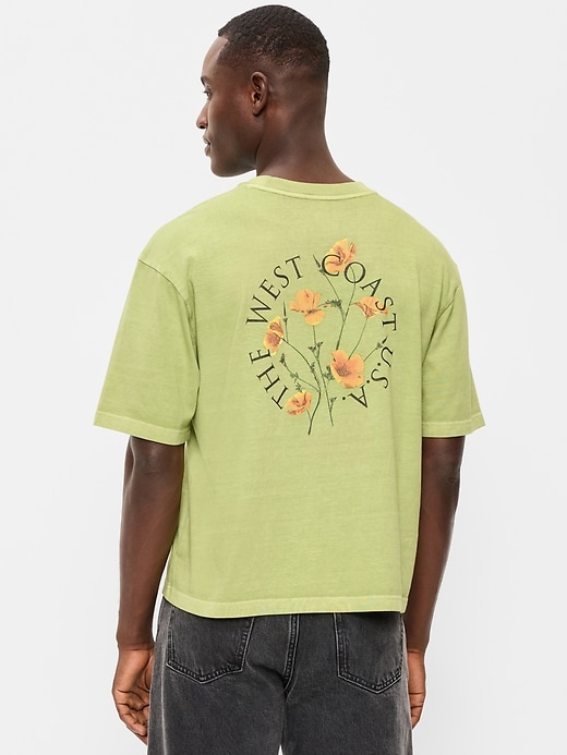 L'image numéro 2 présente T-shirt court à imprimé