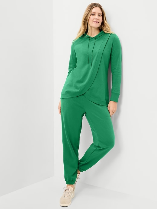 Image number 3 showing, Maternity Cross-Front Nursing Pullover Hoodie