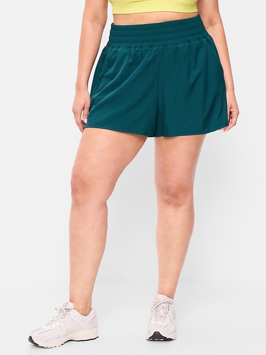 Image number 2 showing, Extra High-Waisted Crinkle Run Shorts -- 3-inch inseam