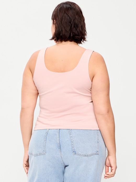Image number 7 showing, Hug Double-Layer Scoop-Neck Tank Top