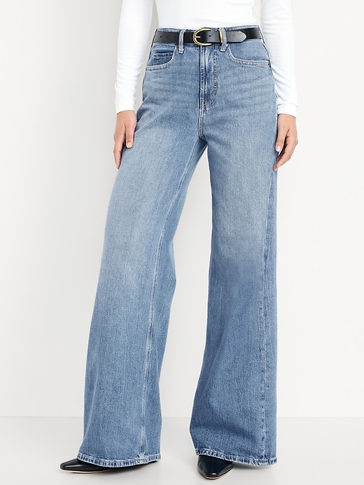 L'image numéro 2 présente Jean à taille très haute à jambe ultra-large