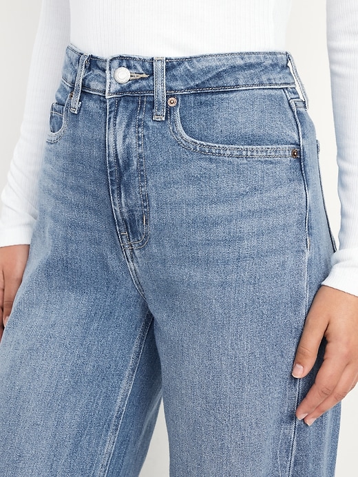 L'image numéro 5 présente Jean à taille très haute à jambe ultra-large