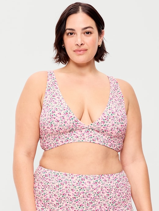 Image number 7 showing, Pique Longline Bikini Swim Top