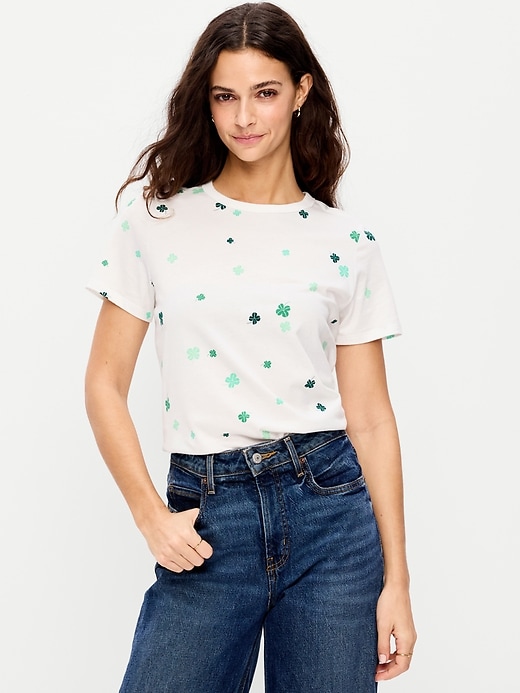 Image number 1 showing, EveryWear Crew-Neck Printed T-Shirt