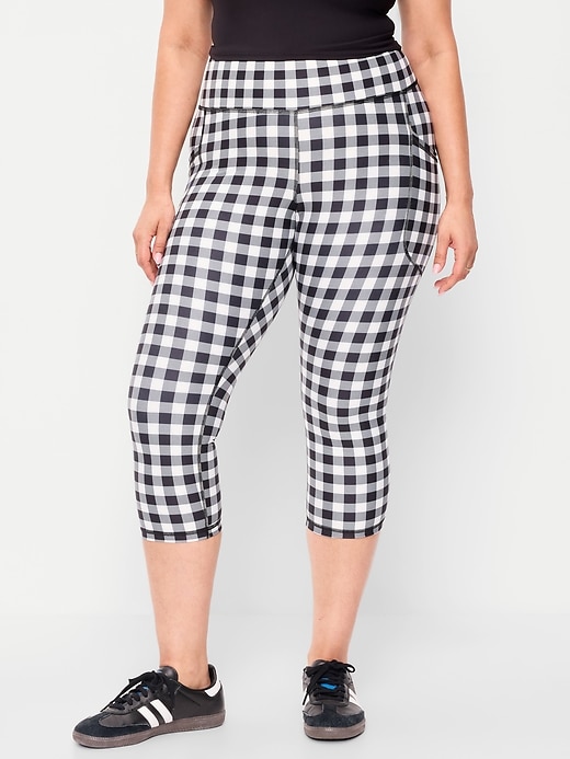 Image number 3 showing, High-Waisted PowerSoft Crop Pocket Leggings