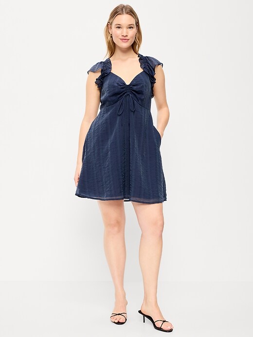 Image number 7 showing, Flutter-Sleeve Fit & Flare Mini Dress