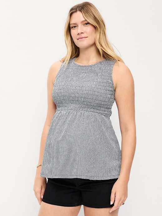 Image number 1 showing, Maternity Smocked Top