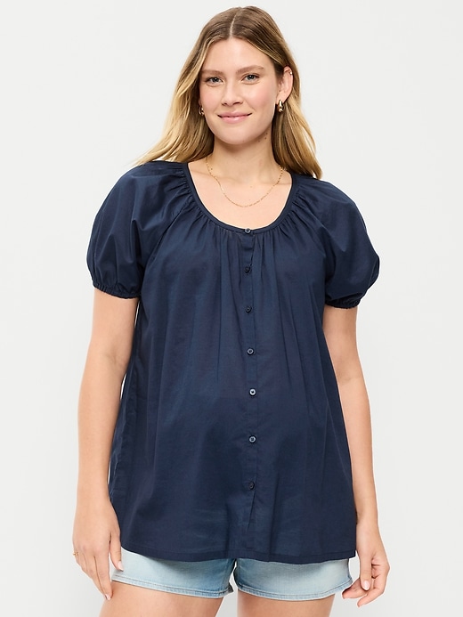 Image number 1 showing, Maternity Airy Button-Down Top
