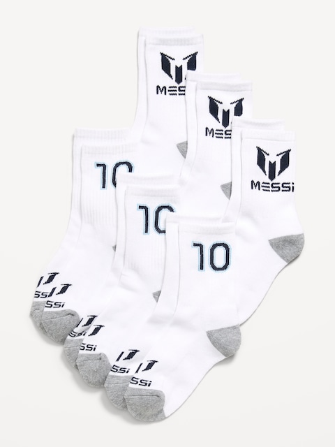 Messi™ Gender-Neutral Crew Socks 6-Pack for Kids
