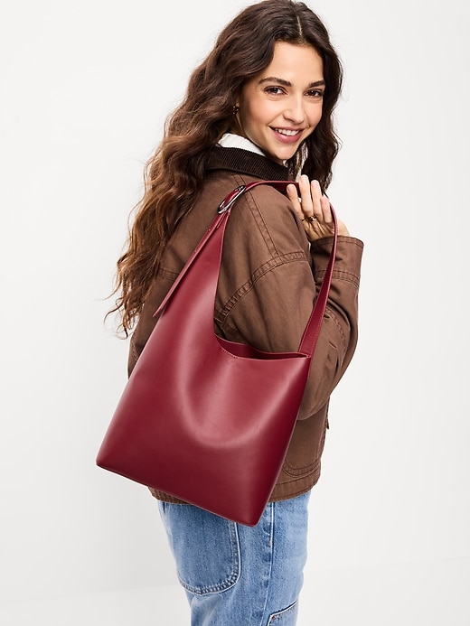 Image number 2 showing, Asymmetrical Structured Tote Bag