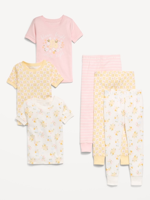 Snug-Fit Graphic Pajama 6-Piece for Toddler & Baby