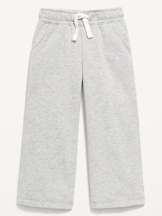 Image number 1 showing, Logo-Graphic Wide-Leg Sweatpants for Toddler Girls