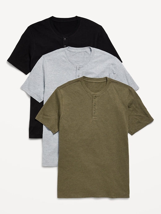 Image number 1 showing, 3-Pack Henley T-Shirt
