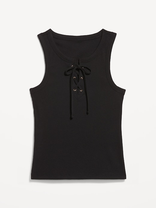 Image number 5 showing, Lace-Up Tank Top