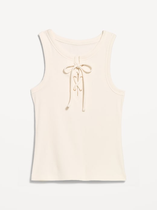 Image number 5 showing, Lace-Up Tank Top