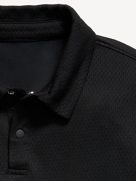 Image number 5 showing, Short-Sleeve Textured Mesh Polo Shirt for Boys