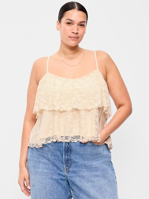 Image number 6 showing, Tiered Lace Ruffle Top