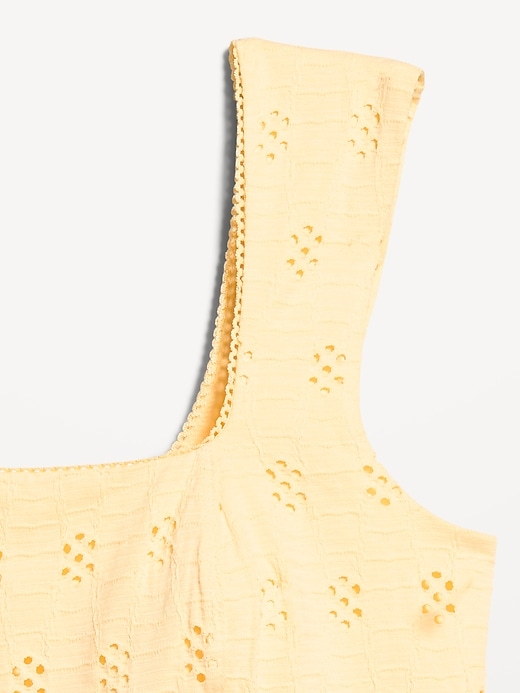 Image number 2 showing, Seamed-Bodice Eyelet Tank Top