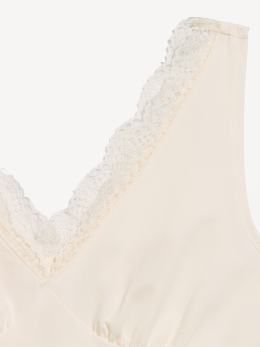 Image number 4 showing, Sleeveless Lace-Trim V-Neck Ribbed Top