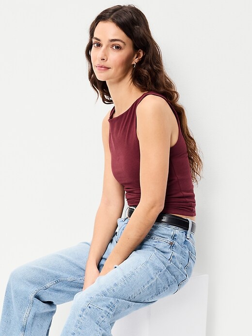 Image number 3 showing, Hug Double-Layer Boat-Neck Top